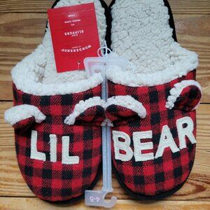 NEW Kids Lil Bear Sherpa Slippers